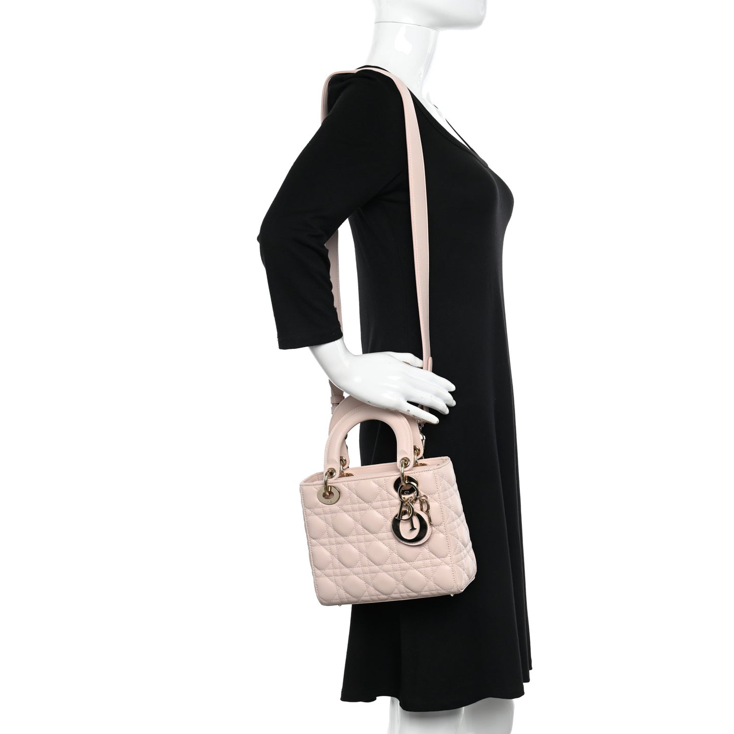 Lambskin Cannage Small My ABCDior Lady Dior Light Pink
