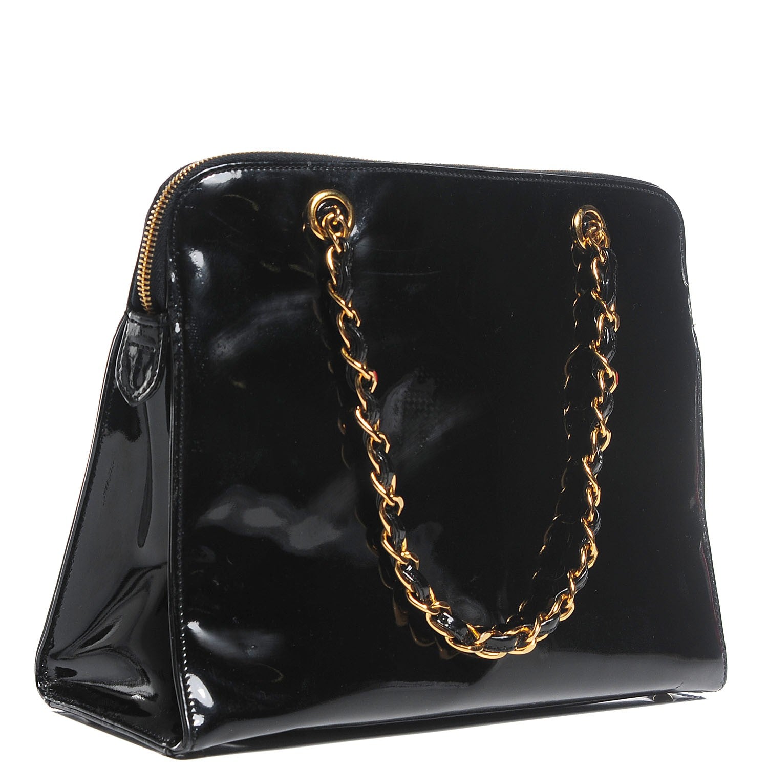 Chanel Patent Flap Shoulder Bag Black 3 of 6