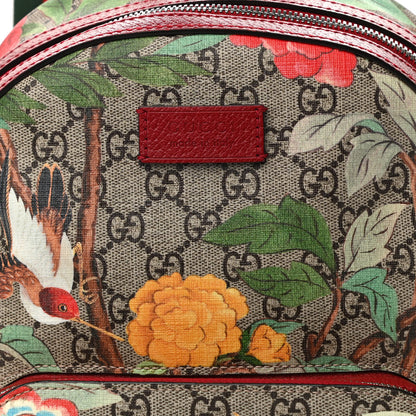 Gucci GG Supreme Monogram Tian Web Small Day Backpack Beige Multicolor Red 8 of 10
