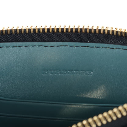 Burberry Signature Grain Calfskin Check Embossed Peyton Crossbody Clutch Bag Celadon Blue 6 of 8