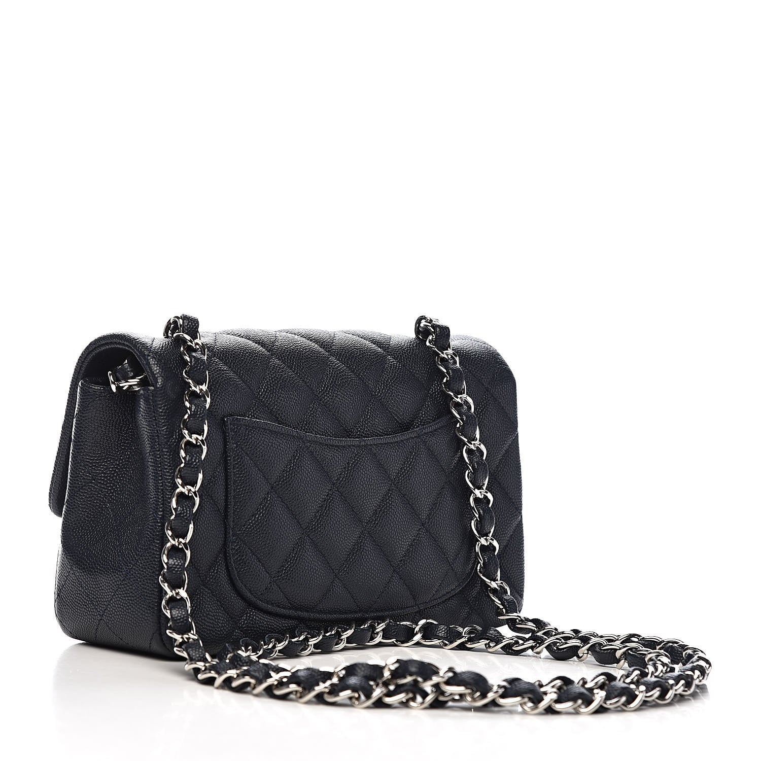 Chanel Caviar Quilted Mini Rectangular Flap Navy 3 of 11