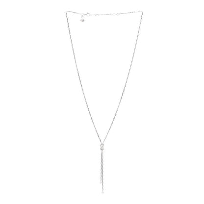 David Yurman Sterling Silver Diamond Petite X Lariat Necklace 3 of 6