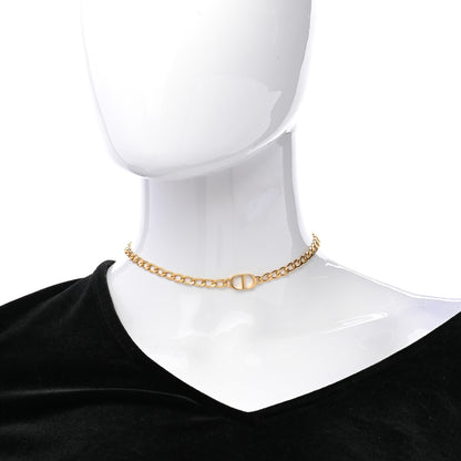 Christian Dior Metal Petit CD Choker Necklace Gold 2 of 6