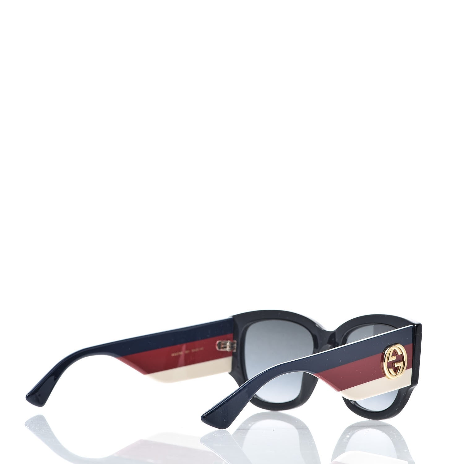 Gucci Acetate Web Oversized Frame Rectangle Sunglasses GG0276S Black 4 of 9