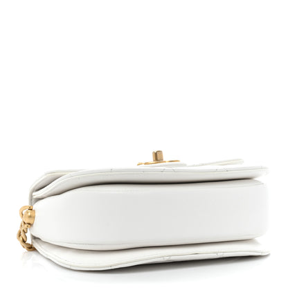 Chanel Calfskin Quilted Moon Messenger White 4 of 12