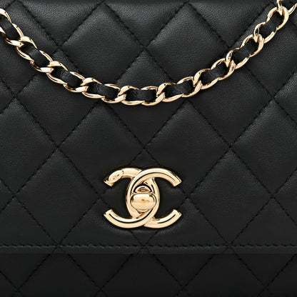 Chanel Lambskin Quilted Trendy CC Wallet On Chain WOC Black 9 of 12