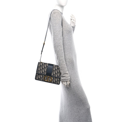 Christian Dior Oblique 30 Montaigne Flap Bag Blue 2 of 11