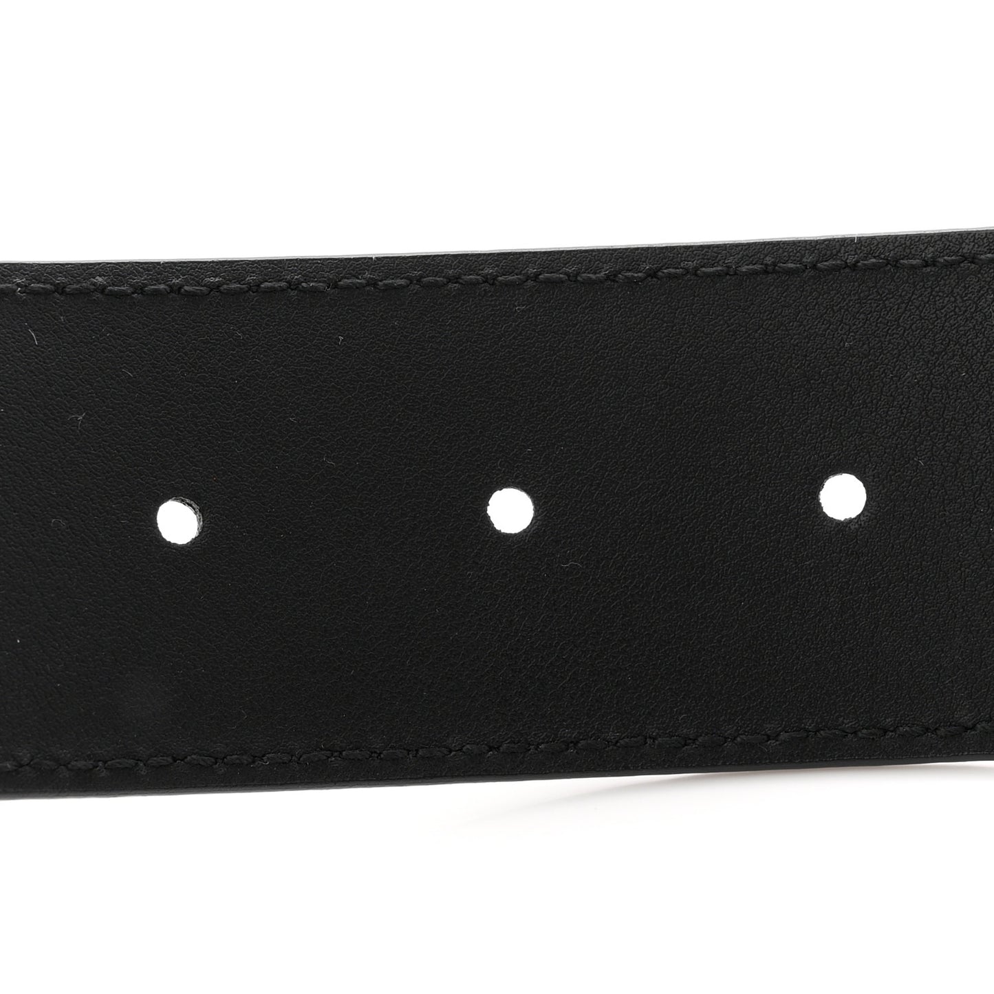 Azalea Calfskin Enamel Monochrome Double G 40mm Belt 80 32 Black