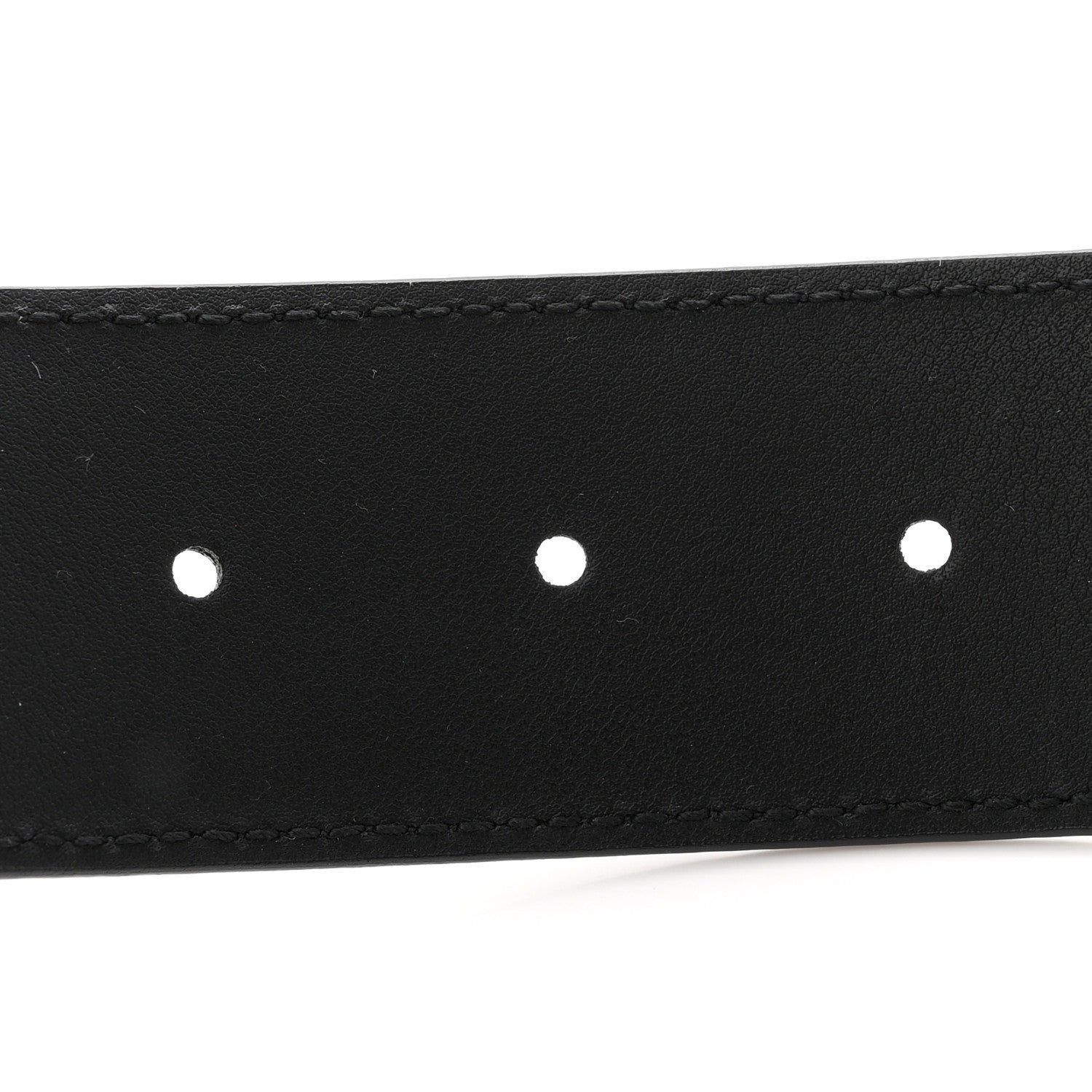 Gucci Azalea Calfskin Enamel Monochrome Double G 40mm Belt 80 32 Black 4 of 6
