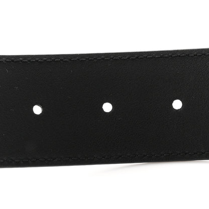 Gucci Azalea Calfskin Enamel Monochrome Double G 40mm Belt 80 32 Black 4 of 6