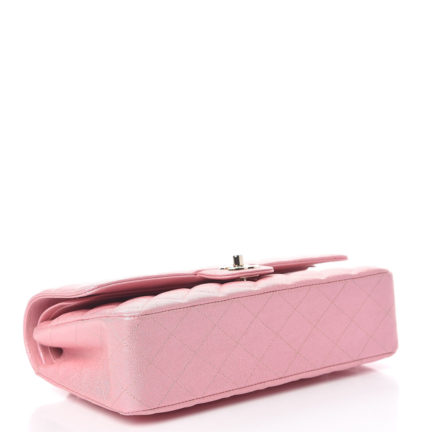 Chanel Iridescent Caviar Quilted Medium Double Flap Rose Pink 4 of 10