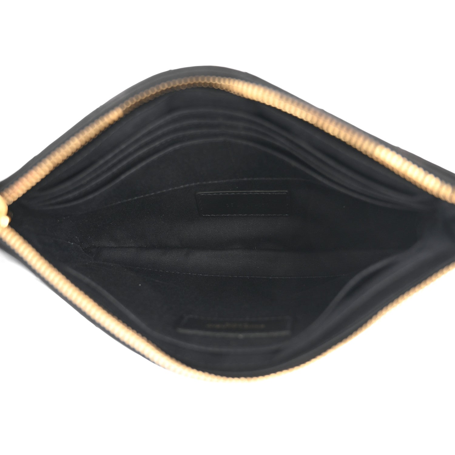 Saint Laurent Calfskin Matelasse Chevron Monogram A5 Wristlet Black 5 of 9