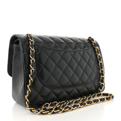Chanel Caviar Quilted Jumbo Double Flap Black 3 of 10