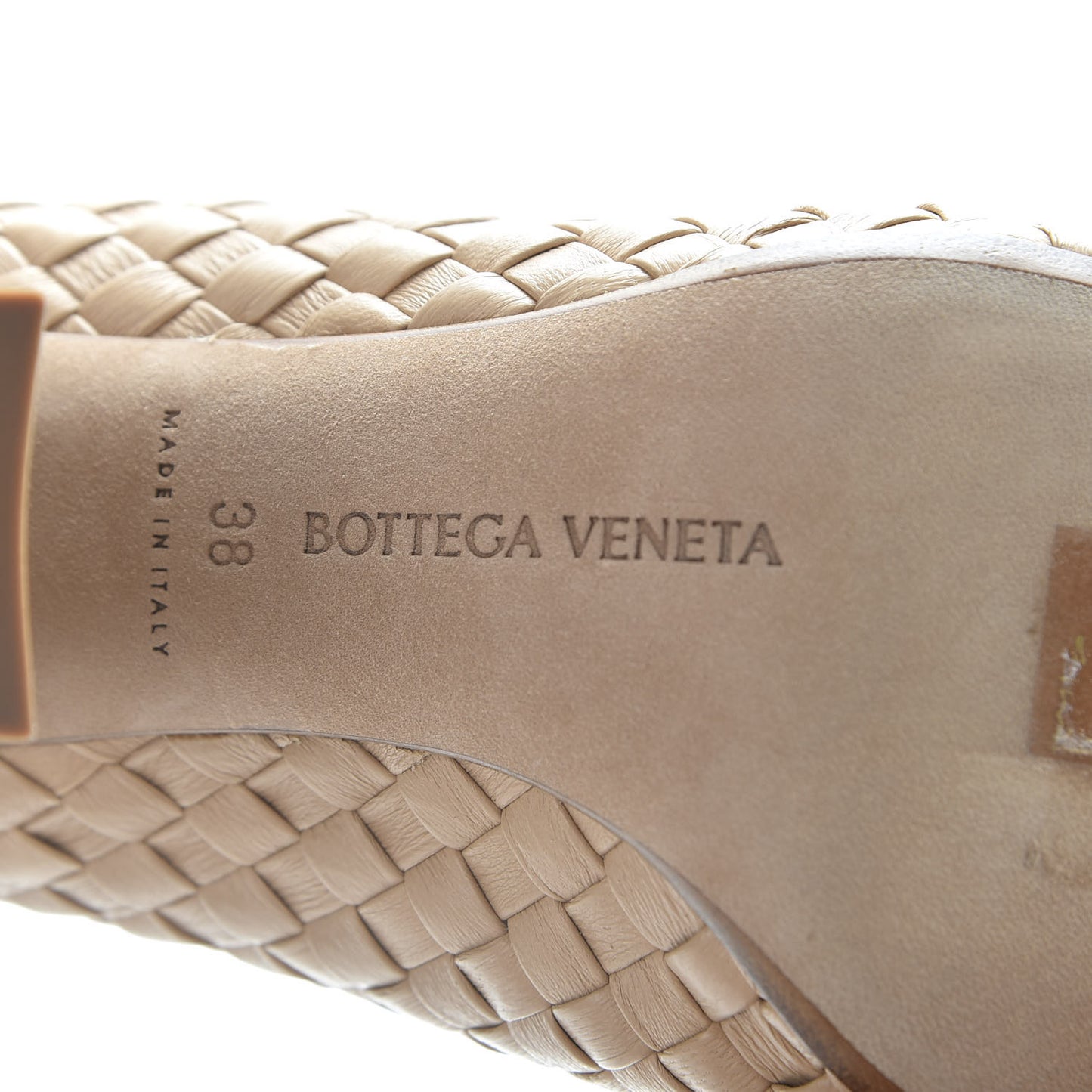 Nappa Intrecciato Almond Pumps 38 Cipria