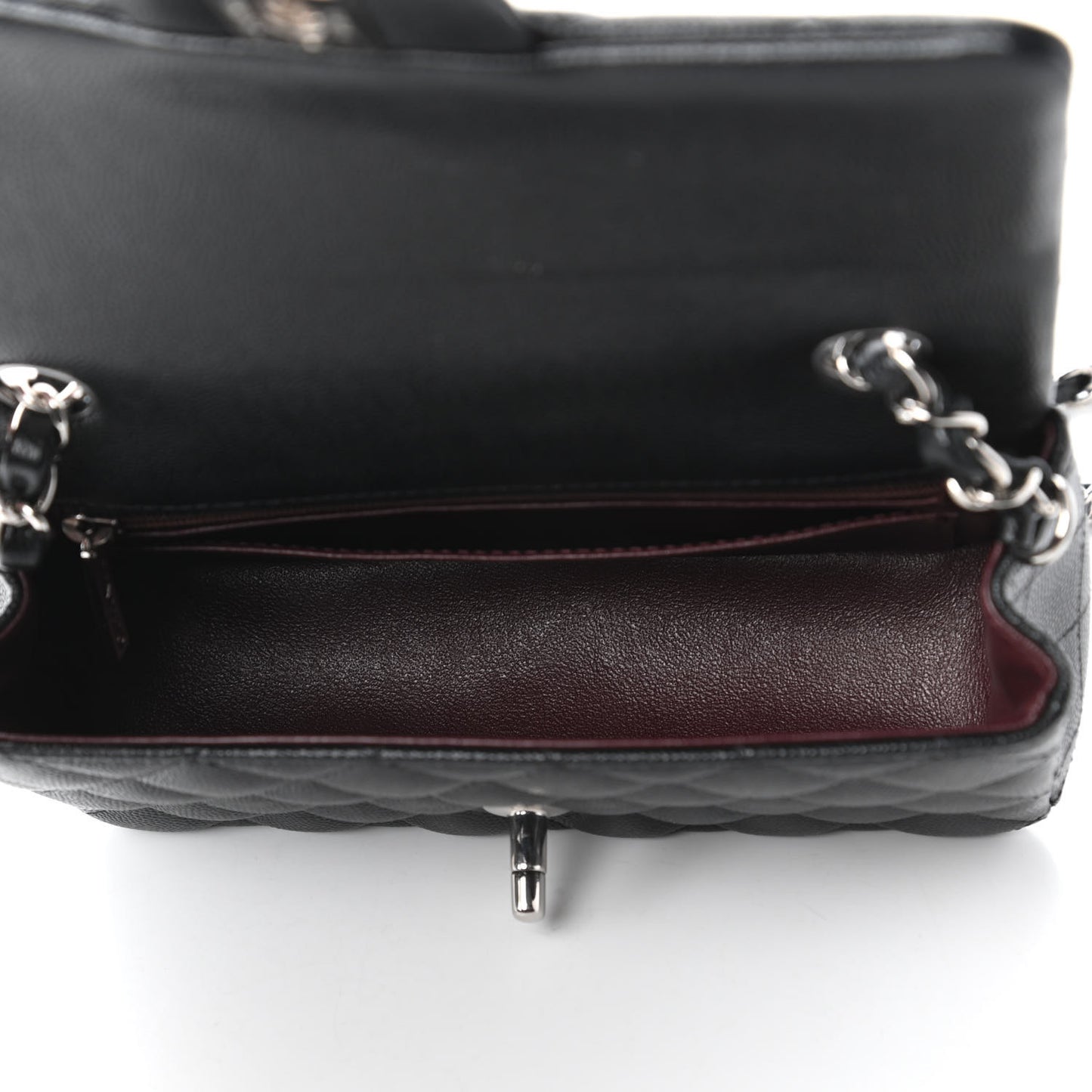Caviar Quilted Mini Rectangular Flap Black