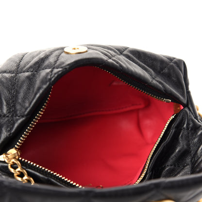 Chanel Crumpled Lambskin Quilted Small CC Links Shoulder Bag Black 5 of 11