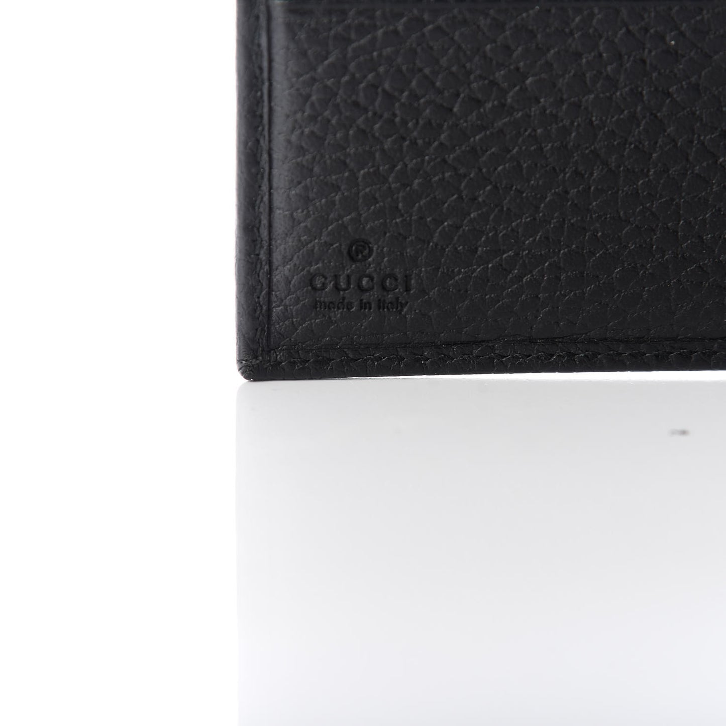Dollar Calfskin Double G French Flap Wallet Black