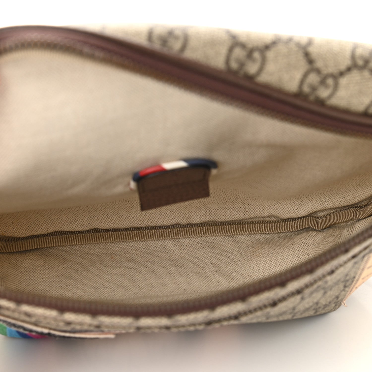 Gucci GG Supreme Monogram Courrier Belt Bag Beige New Acero 5 of 9