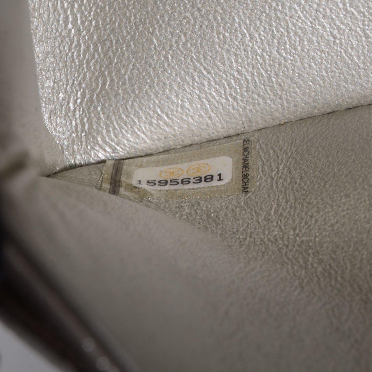 Iridescent Calfskin Medium Double Flap Light Gold