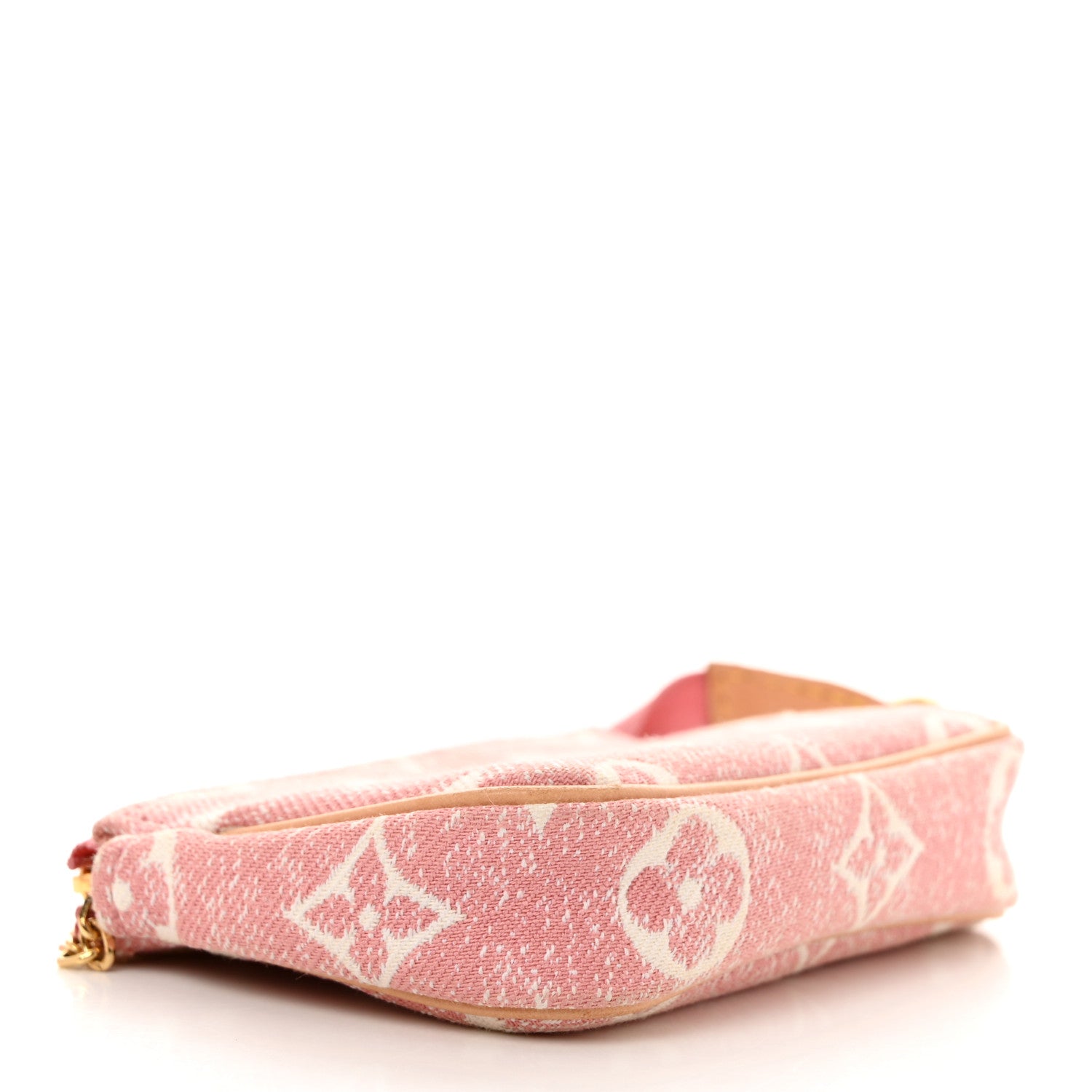 Louis Vuitton Denim Jacquard Monogram Micro Pochette Accessories Rose 4 of 7