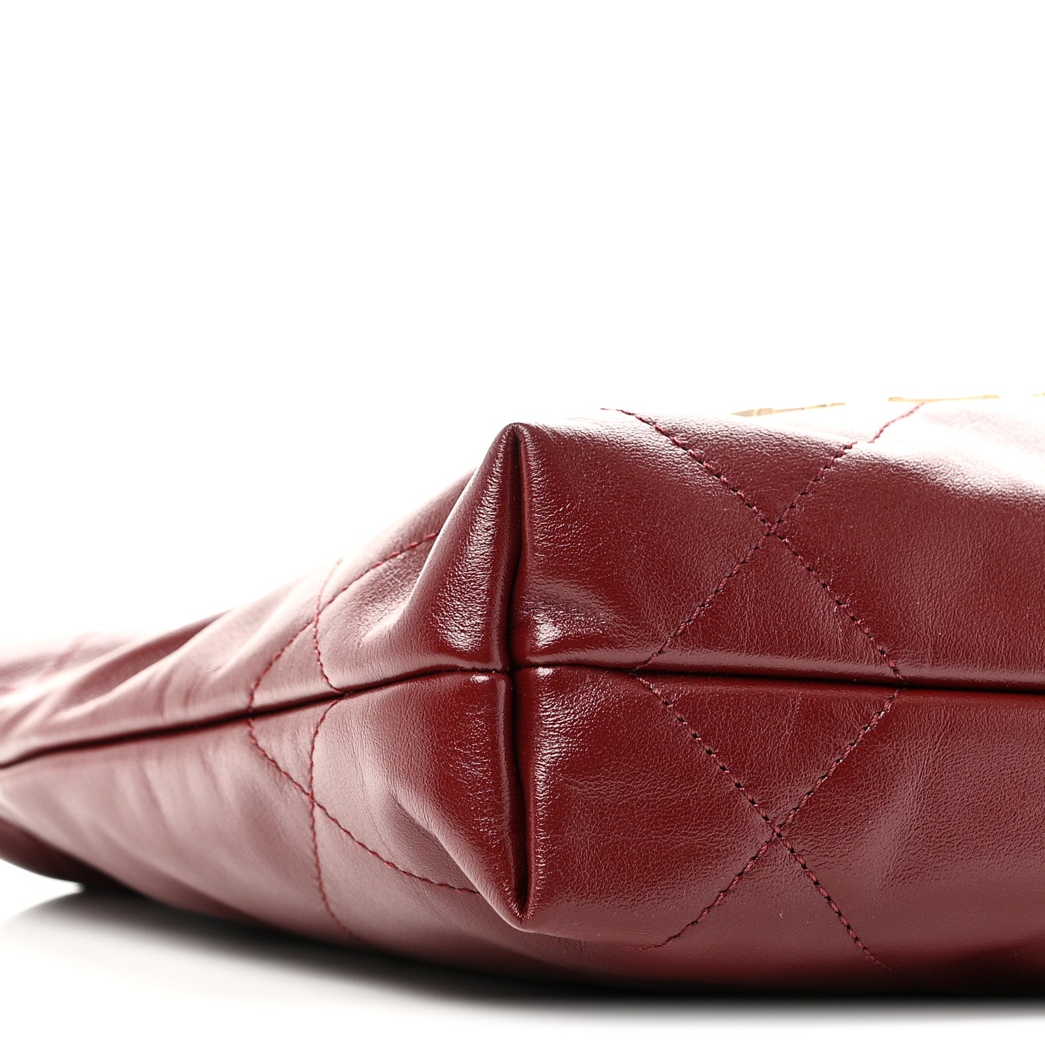 Chanel Shiny Calfskin Quilted Mini Chanel 22 Dark Burgundy 9 of 10