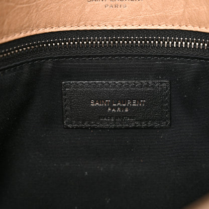 Saint Laurent Crinkled Calfskin Matelasse Monogram Medium Niki Chain Satchel Light Taupe 6 of 11