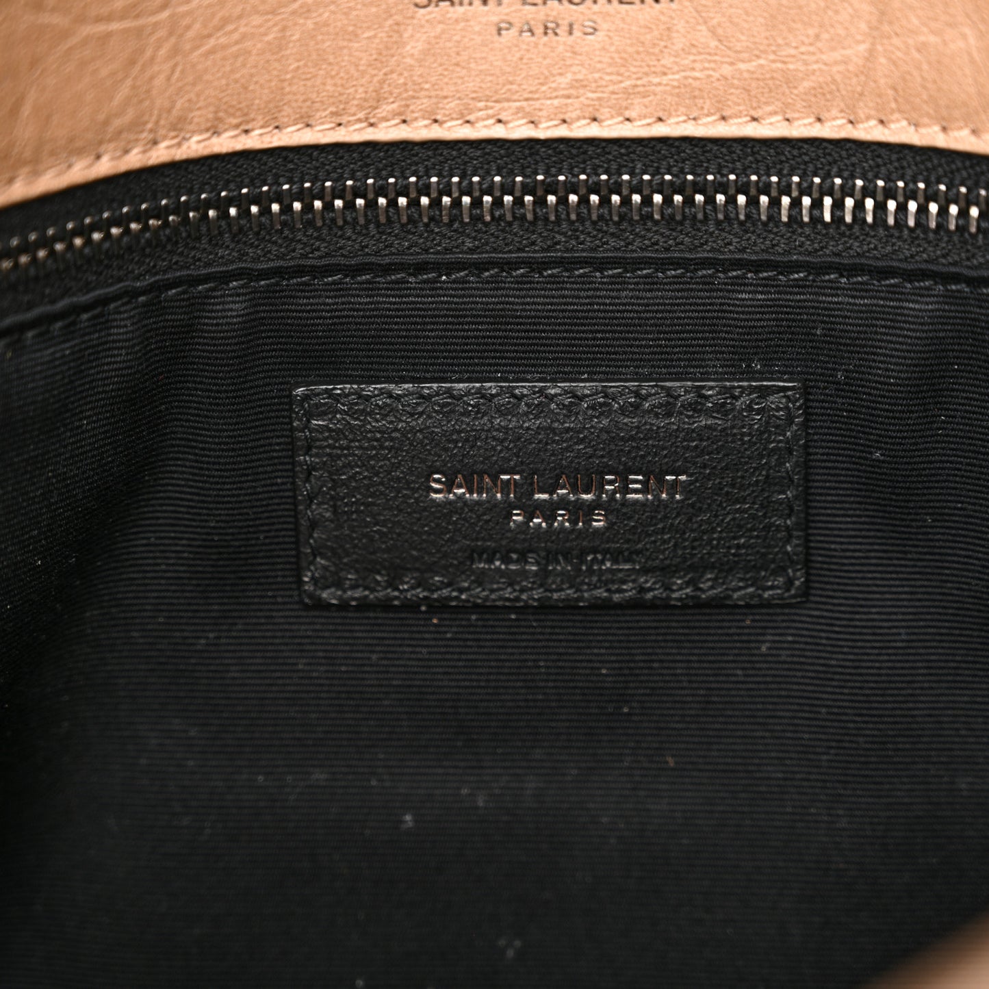 Crinkled Calfskin Matelasse Monogram Medium Niki Chain Satchel Light Taupe