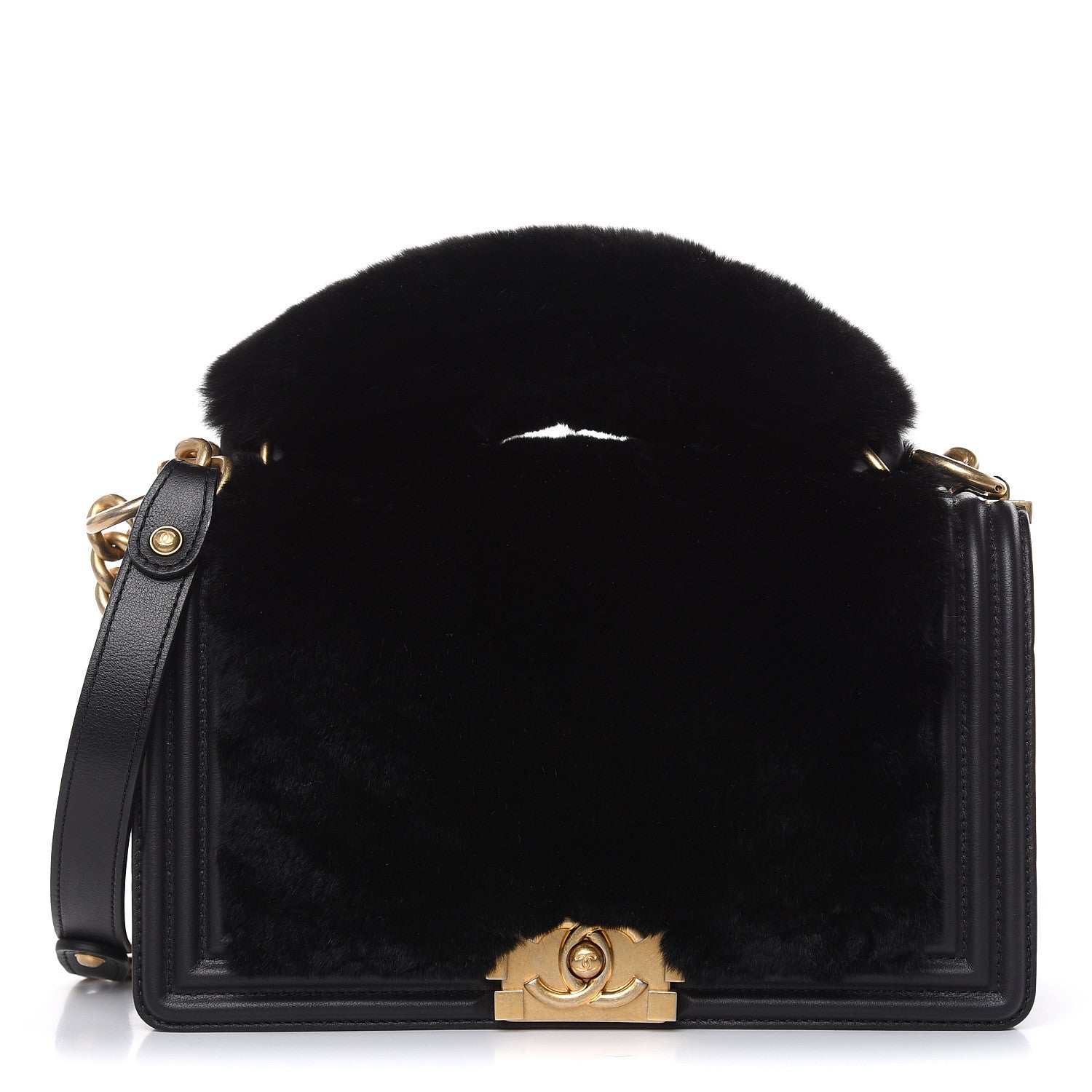 Chanel Orylag Medium Boy Top Handle Flap Black 1 of 11
