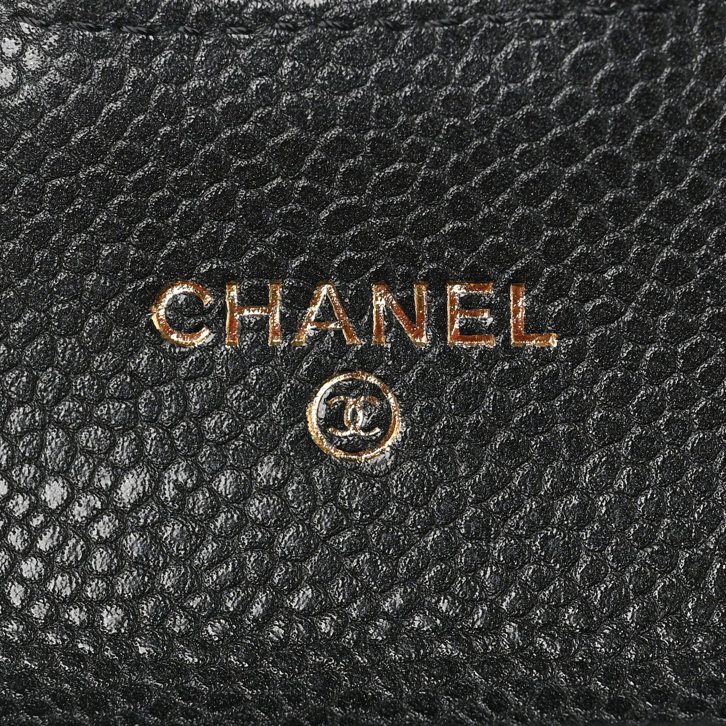 Caviar Quilted Flap Card Holder Wallet Black