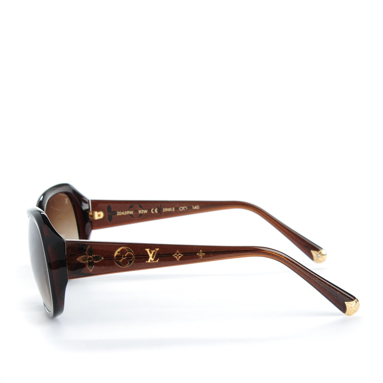 【LOUIS VUITTON】サングラスZ0459E ブラウン/グリッター Louis Vuitton Obsession GM Sunglasses Z0459W Brown Glitter 156726