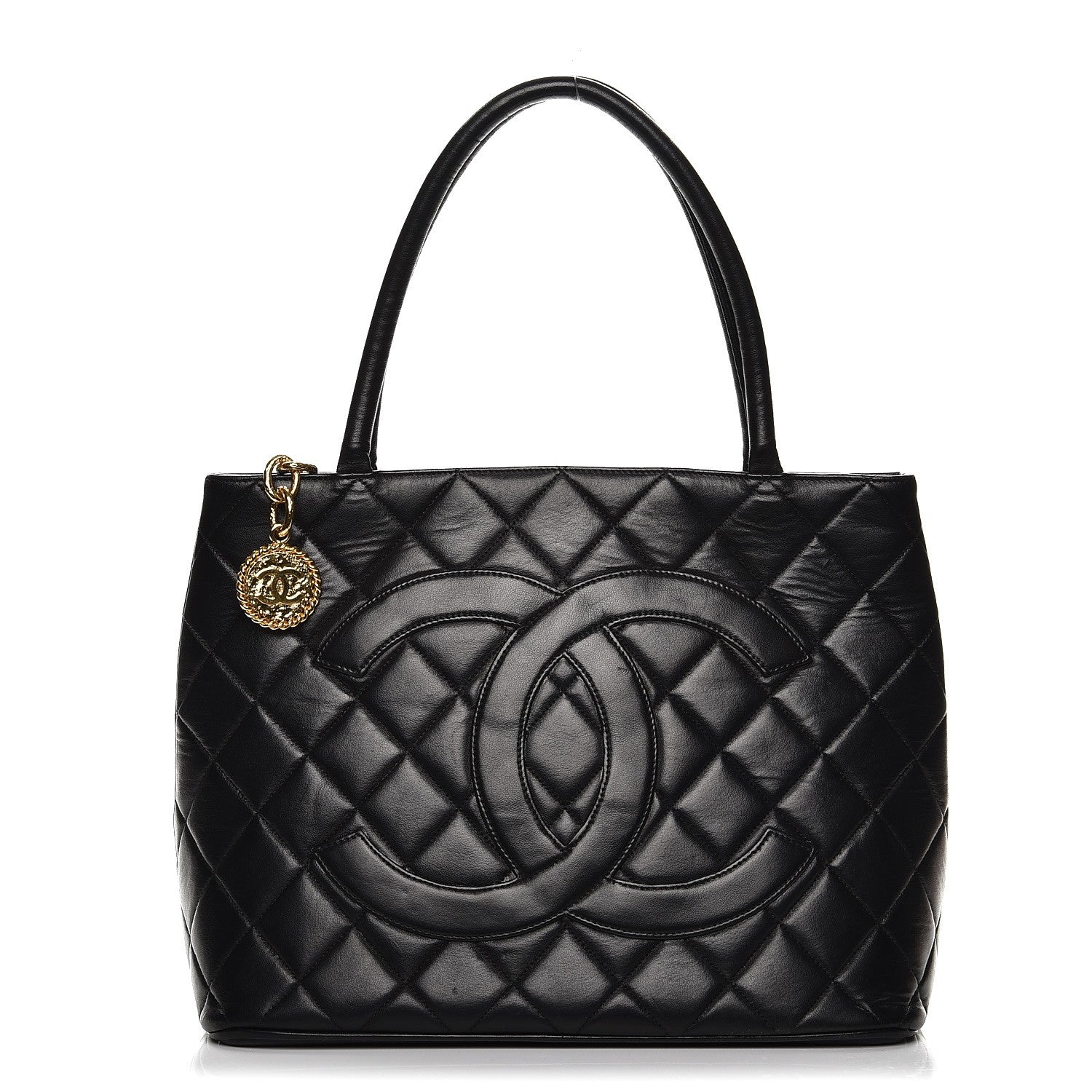 Chanel Lambskin Quilted Medallion Tote Black 1 of 15