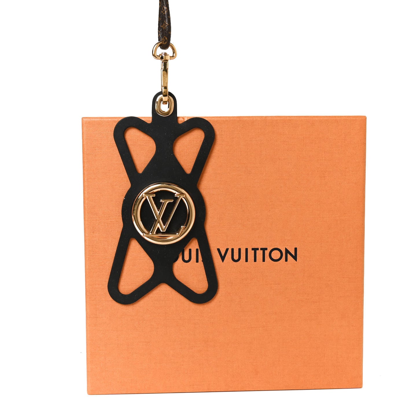 Monogram Silicone Louise Phone Holder Black