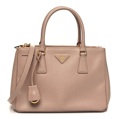 Prada Saffiano Small Galleria Double Zip Tote Cammeo 1 of 9