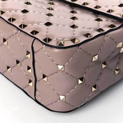 Valentino Garavani Lambskin Medium Rockstud Spike Shoulder Bag Poudre 6 of 9