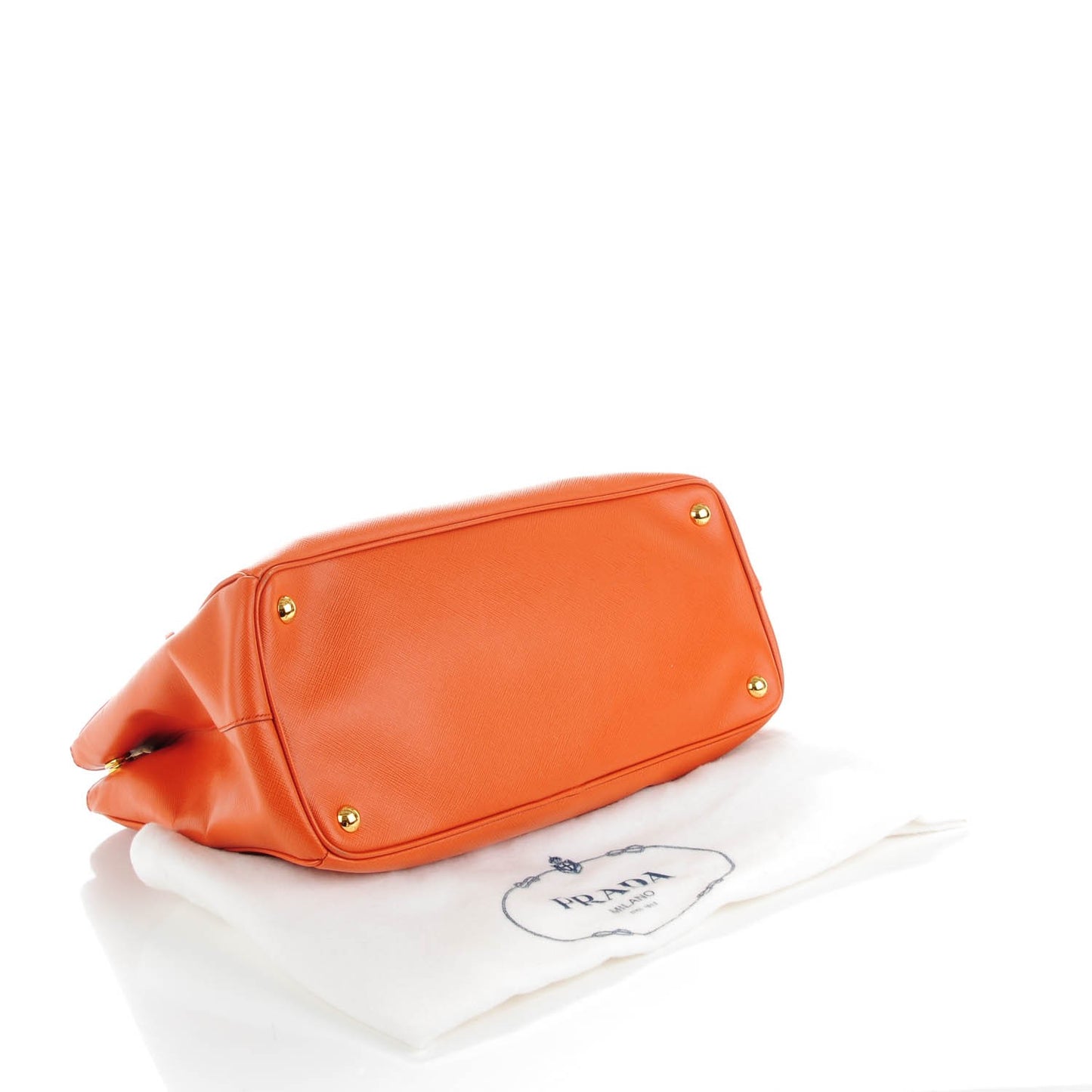 Saffiano Medium Galleria Double Zip Tote Papaya
