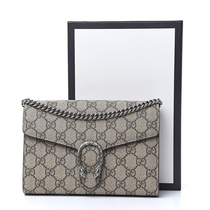 Gucci GG Supreme Monogram Mini Dionysus Chain Wallet Beige Taupe 12 of 12