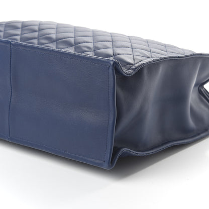 Chanel Calfskin Quilted Large Boy Tote Navy 7 of 10