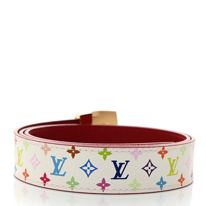 Louis Vuitton Monogram Multicolor LV Cut Reversible Belt 85 34 White Grenade 2 of 6