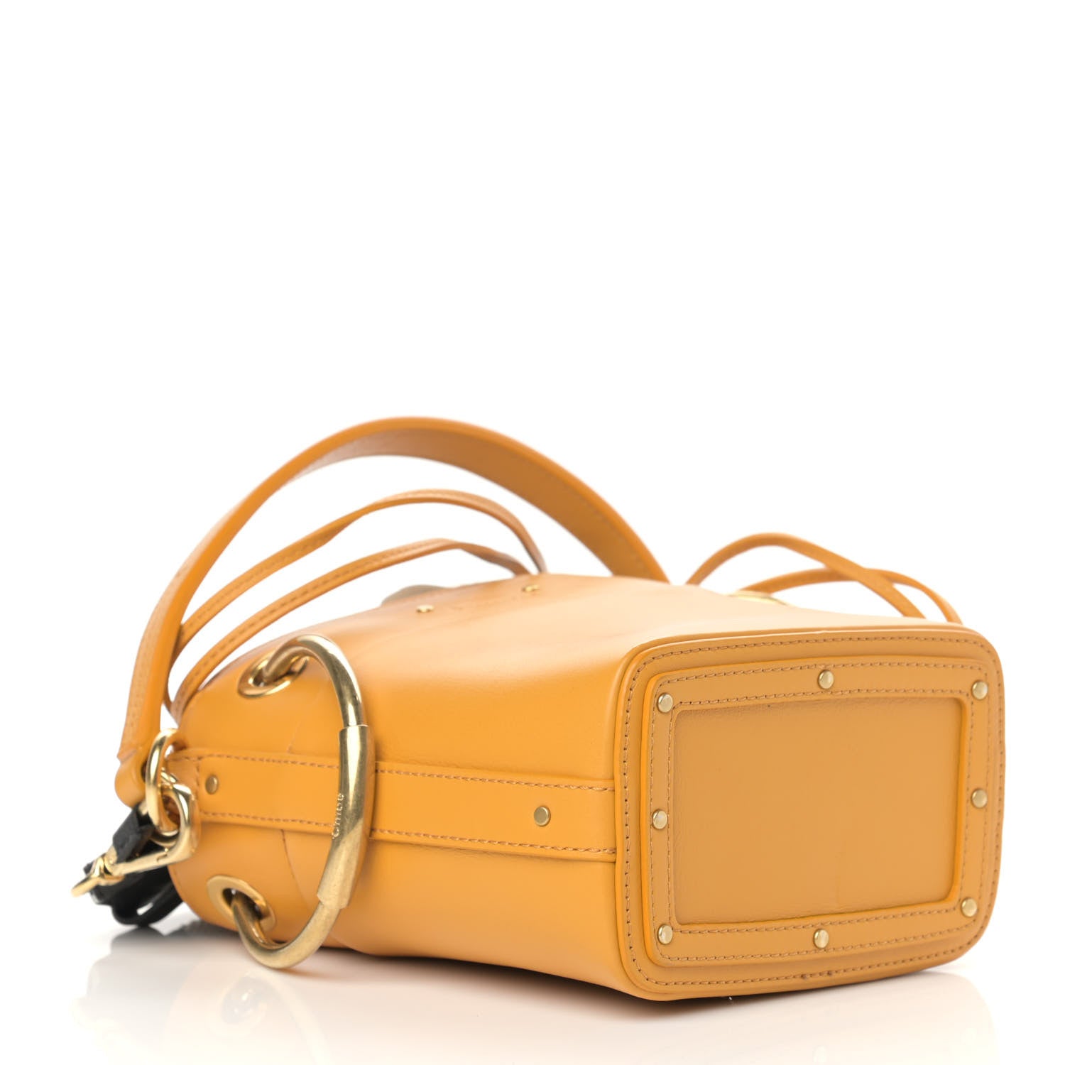 Chloe Smooth Calfskin Mini Roy Bucket Bag Burning Camel 4 of 11