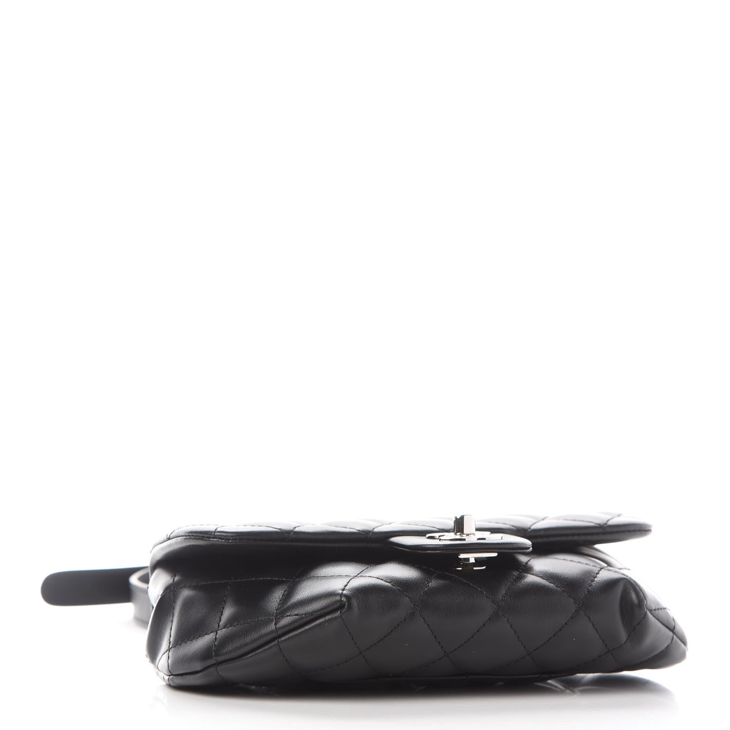 Chanel Calfskin Quilted CC Uniform Flap Belt Bag Black 3 of 6
