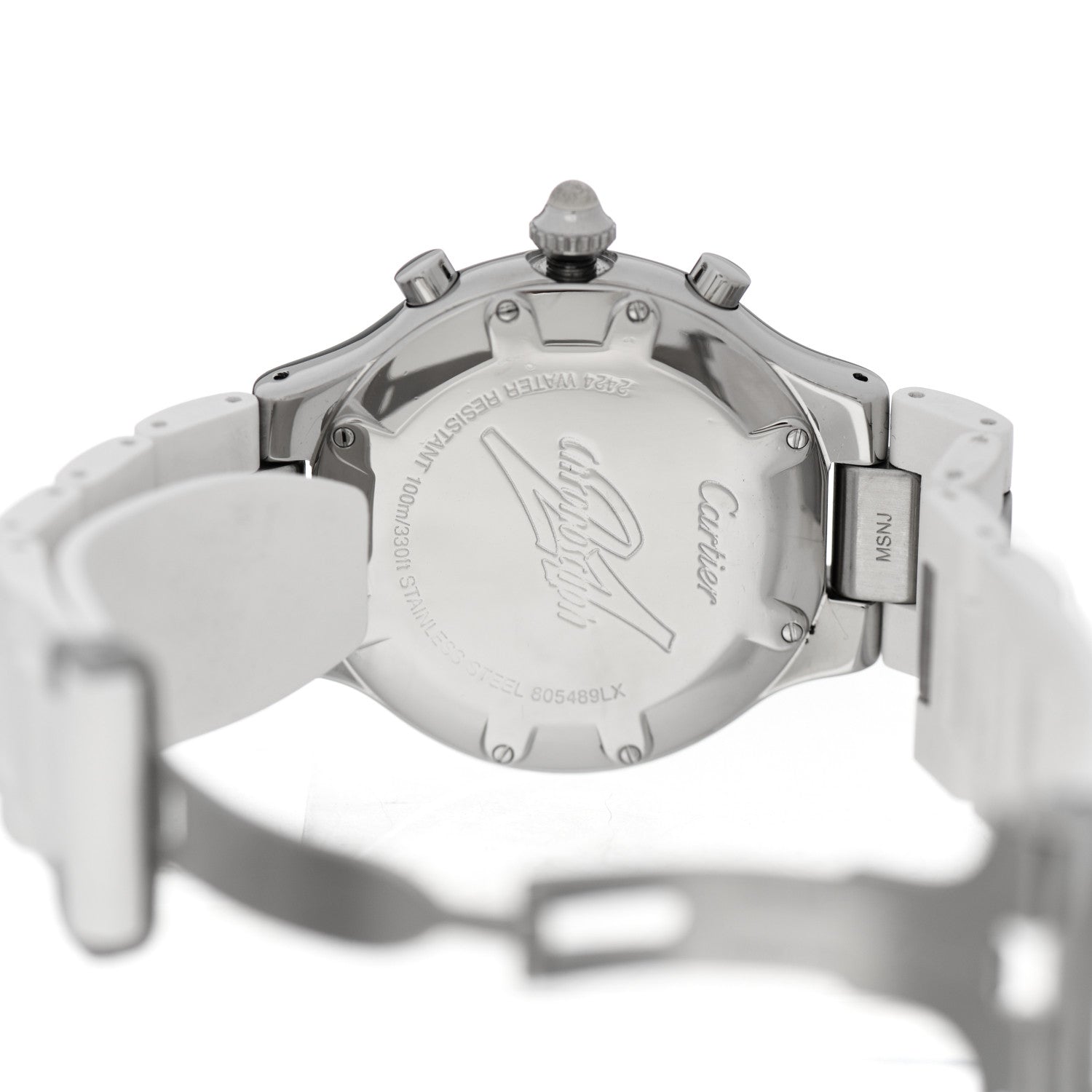 Cartier Stainless Steel Rubber 38mm Must 21 Chronoscaph Quartz Watch 4 of 5