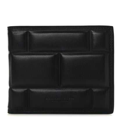 Bottega Veneta Calfskin Padded Paper Bi-Fold Wallet Black 1 of 8