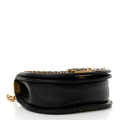 Chanel Caviar Quilted Small Chain Around Boy Messenger Bag Black 4 of 10