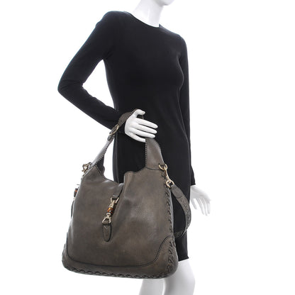 Gucci Calfskin Large New Jackie Shoulder Bag Military 3 of 8
