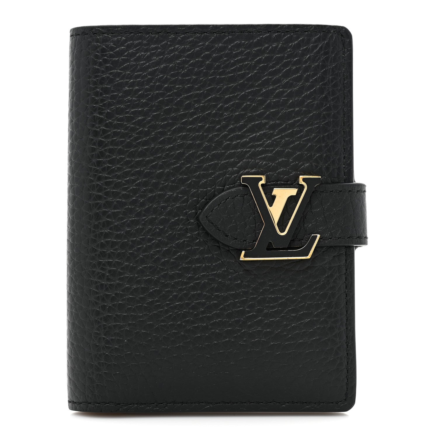 Louis Vuitton Taurillon Capucines Vertical Compact Wallet Black 1 of 10