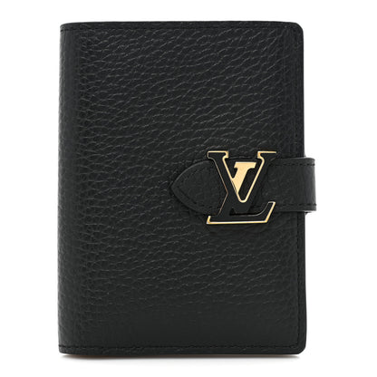 Louis Vuitton Taurillon Capucines Vertical Compact Wallet Black 1 of 10