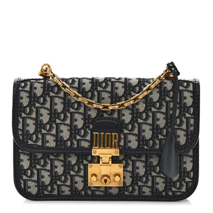 Christian Dior CHRISTIAN DIOR Oblique Small DiorAddict Flap Bag Navy Blue 1 of 9