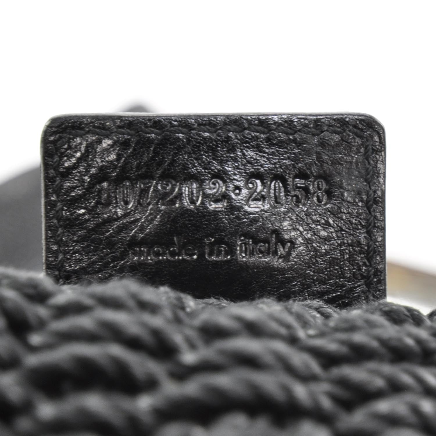 Saint Laurent Woven Straw Mombasa Black 9 of 9