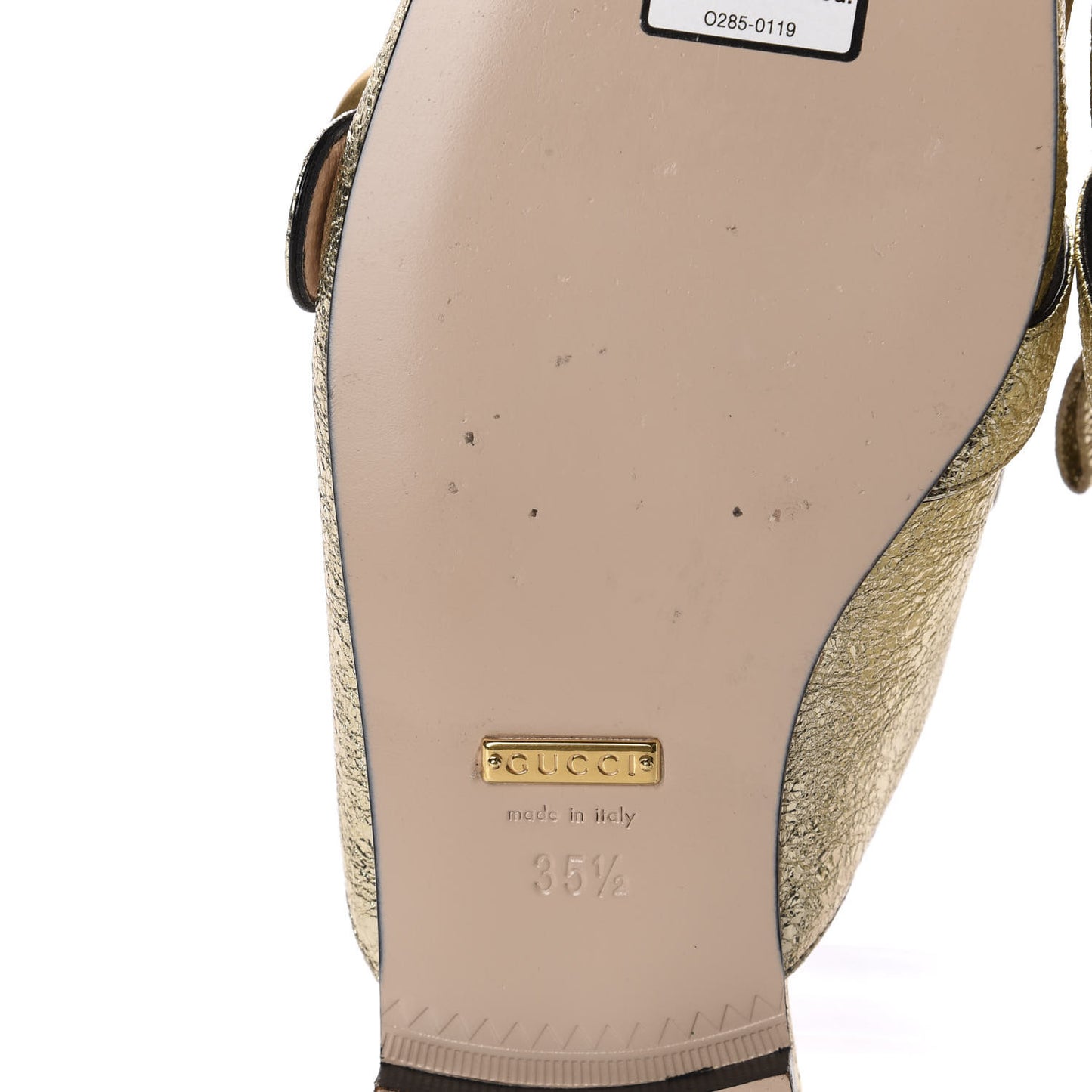 Galassia Womens GG Marmont Fringe Slippers 35.5 Platino