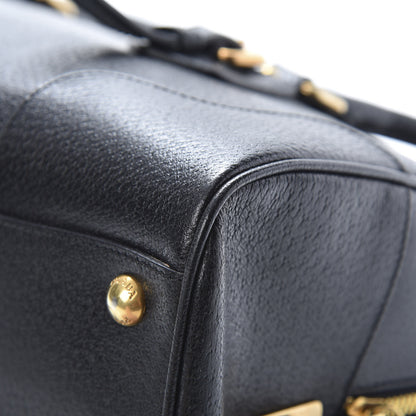 Prada Goatskin Cerniera Pushlock Satchel Black 11 of 14